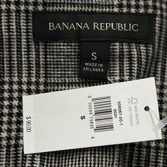 New Banana Republic Alys Slim Flannel Button Down Plaid Shirt Size Small - Picture 3 of 7